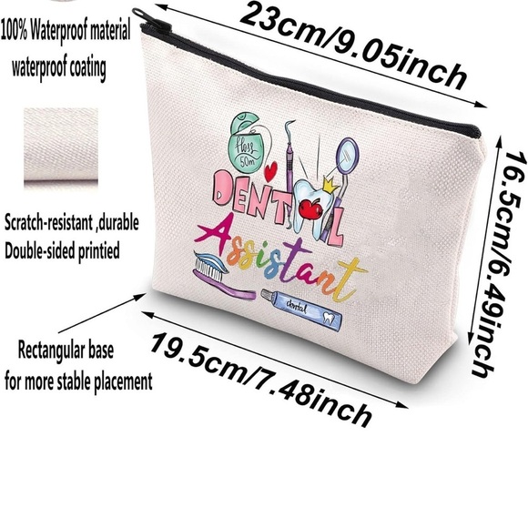 ❤️ BNWT Dental Assistant Cosmetic Makeup Bag Hygienist Great Gift Dental Student - Picture 4 of 7